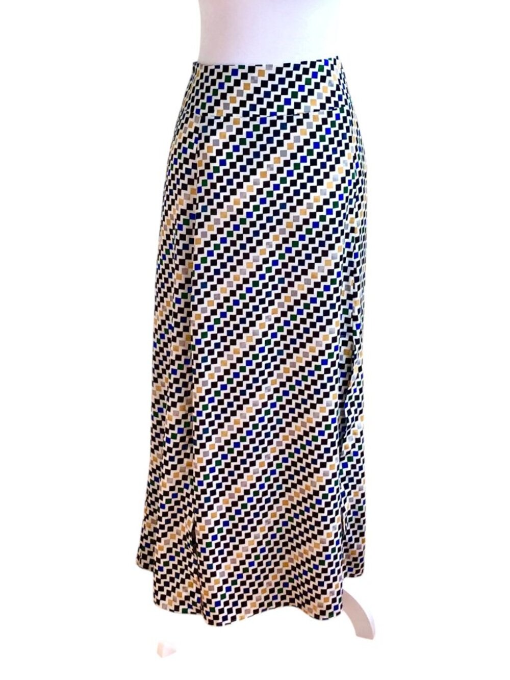 DKNY Skirt Maxi Geometric Pattern Colorful (~M, 31")